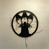Swami Samartha And Guru Dattatreya LED Wall Decor Light - Small