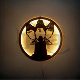 Swami Samartha And Guru Dattatreya LED Wall Decor Light - Small