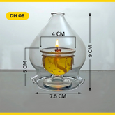 Akhand Diya with Glass Cover (8 Hrs)