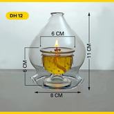 Akhand Diya with Glass Cover (12 Hrs)