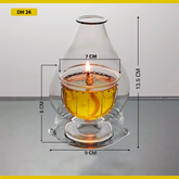 Akhand Diya with Glass Cover (24 Hrs)