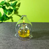 Glass Chambu diya with Cover