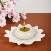 Marble Lotus Diya