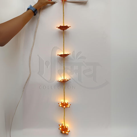 Warm White Steady Led Diya Diwali Lights