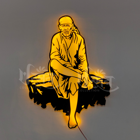 Sai Baba LED Metal Wall Decor