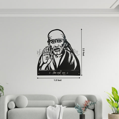 Sai Baba Om Sai Ram LED Metal Wall Decor