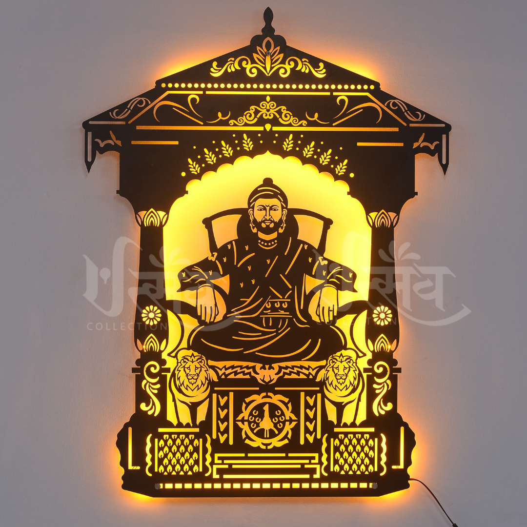 Chhatrapati Shivaji Maharaj LED Metal Wall Decor