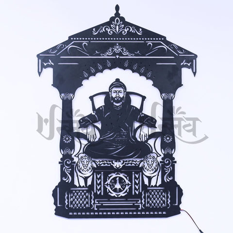 Chhatrapati Shivaji Maharaj LED Metal Wall Decor