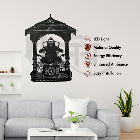 Chhatrapati Shivaji Maharaj LED Metal Wall Decor