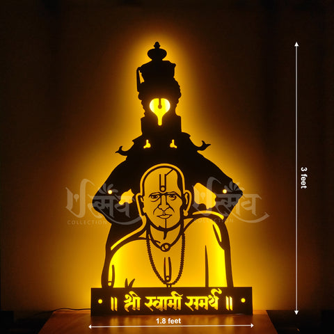 Swami Samarth Vittal LED Metal Wall Decor