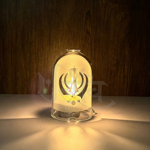 Khanda Sikh Symbol Glass Cover