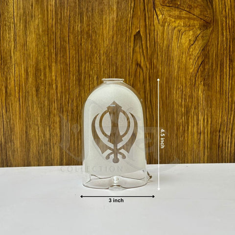 Khanda Sikh Symbol Glass Cover