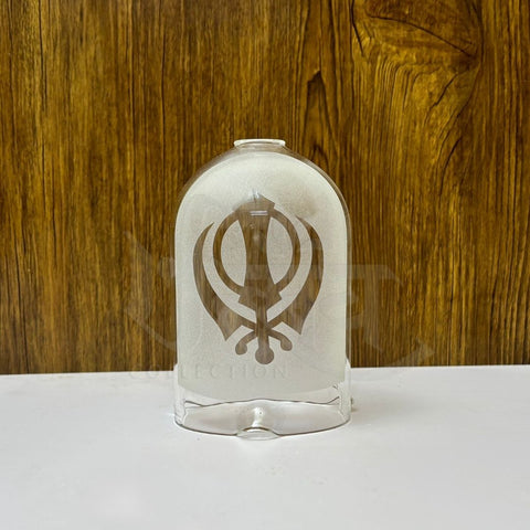 Khanda Sikh Symbol Glass Cover