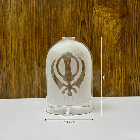 Khanda Sikh Symbol Glass Cover