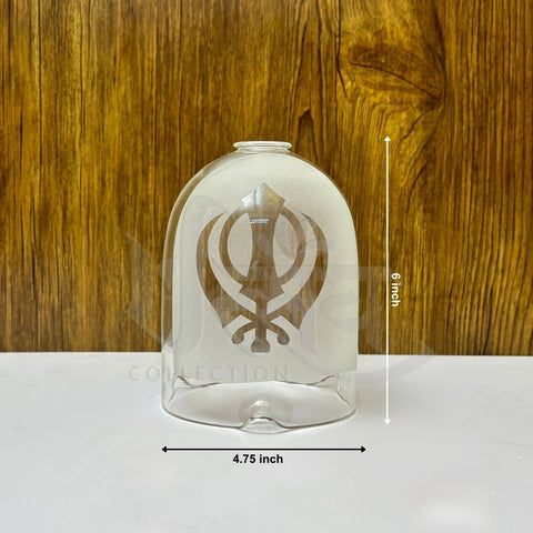 Khanda Sikh Symbol Glass Cover