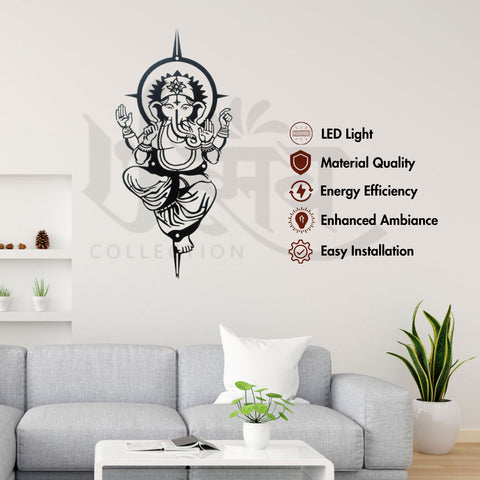 Ganesh LED Metal Wall Decor